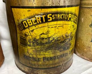 CLOSEUP VIEW EARLY TINS
