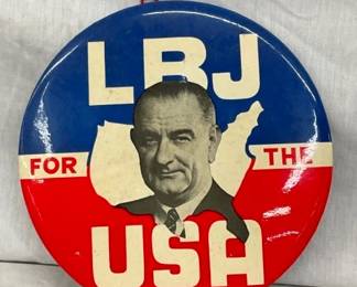 9IN. 1964 LBR POLITICAL SIGN