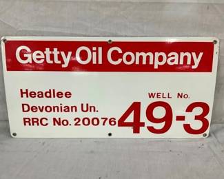 SSP GETTY OIL CO. SIGN 24X12