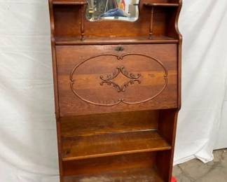 W/ CARVINGS AND BEVELED MIRROR