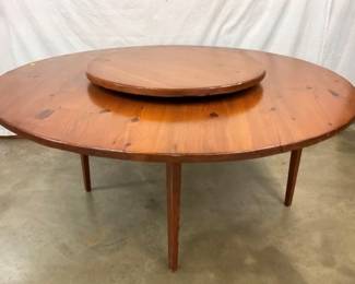 LG PINE 6FT. TABLE W/ LAZY SUSAN
