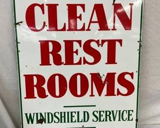 DSP CLEAN REST ROOMS SIGN 1953 30X38