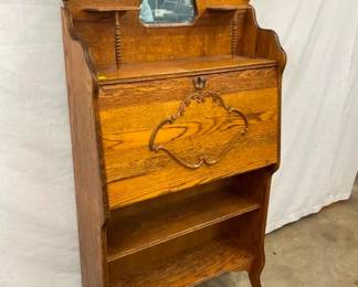 W/ BEVELED MIRROR, BOOKSHELF BASE
