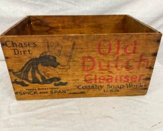 EARLY WOODEN OLD DUTCH BOX