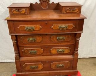 UNUSUAL WALNUT VICTORIAN CHEST