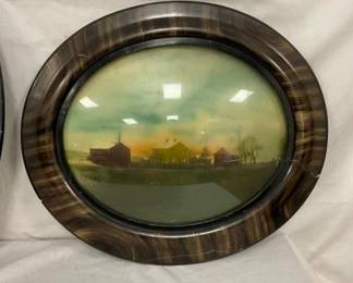 EARLY VINTAGE BUBBLE GLASS PICTURES