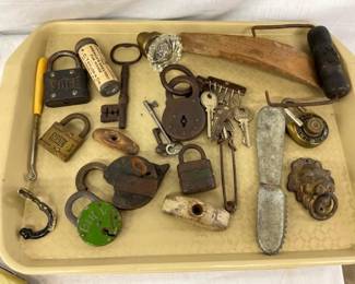 COLLECTION EARLY LOCKS, KEYS, HARDWARE