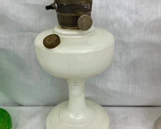 WHITE ALADDIN OIL LAMP