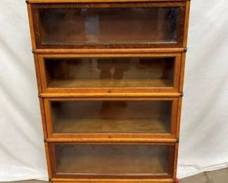4 STACK OAK LAWYERS BOOKCASE