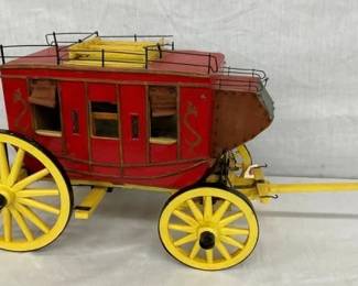 EARLY WOODEN STAGE COACH MODEL