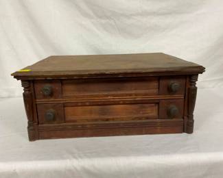 EARLY 2 DRAWER SPOOL CABINET