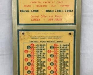 SST PRECISION DRAWN STEEL CO. SIGN