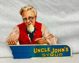 UNCLE JOHNS SYRUP COUNTER DISPLAY 16X12