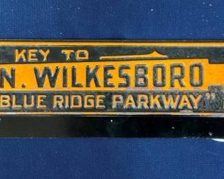 1948 KEY TO NORTH WILKESBORO TAG TOPPER