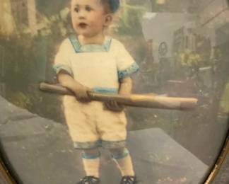 NICE EARLY PICTURE OF BOY W/ BAT