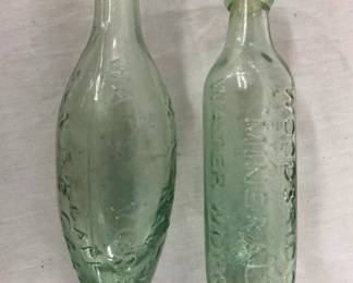 EARLY EMB. WOODBRIDGES MINERAL BOTTLES