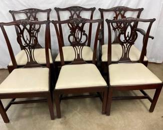 SET (6) CHIPENDLE CHAIRS