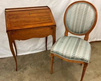 LADIES DROPFRONT DESK AND CHAIR