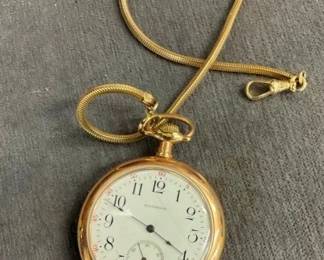 WALTHAM POCKET WATCH W/ 25YR CASE