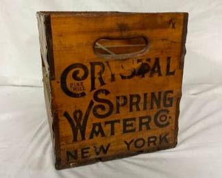 SPRING WATER BOX W/ ORIG. STENCIL