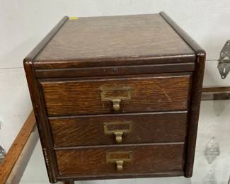 EARLY OAK 3 DRAWER FILE TABLE TOP