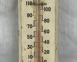 WOODEN FARMERS STATE BANK THERMOMETER