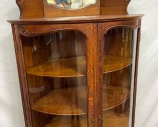 W/BEVELED MIRROR SPLASH AND CARVINGS