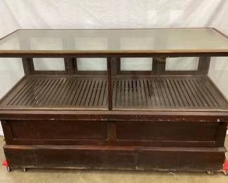 CHERRY FLOOR MODEL TOBACCO HUMIDOR CASE