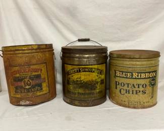 VARIOUS EARLY TINS
