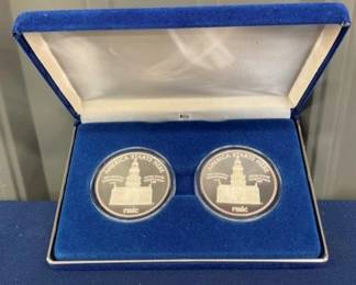 1992 2 TROY OZ SILVER COINS