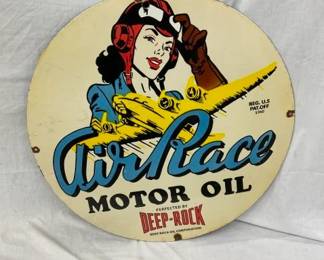 30IN. PORC. CONTEMPORARY AIR RACE SIGN