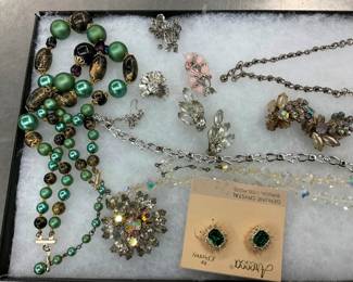 VINTAGE EARRINGS, NECKLACES, PINS