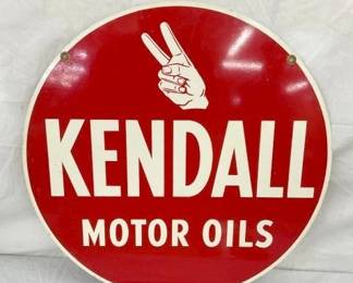 1947 DST 24" KENDALL MOTOR OILS SIGN
