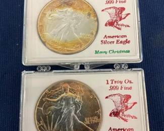 2 1 TROY OZ SILVER AMERICAN EAGLES