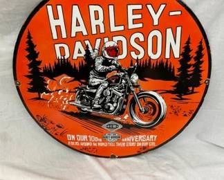 30IN. PORC. Harley Davidson SIGN