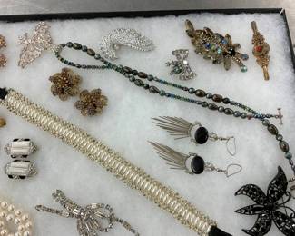 VINTAGE NECKLACES, EARRINGS, ETC