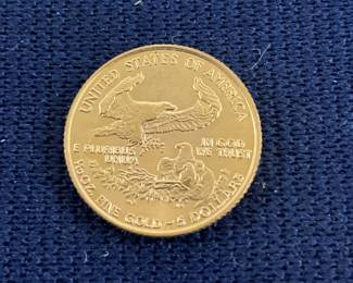 SIDE 2 VIEW GOLD $5 EAGLE