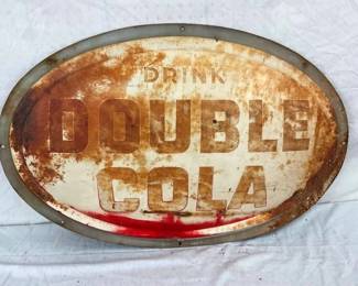 1955 CONVEX DOUBLE COLA SIGN 35X23