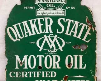 DSP QUAKER STATE MOTOR OIL SIGN