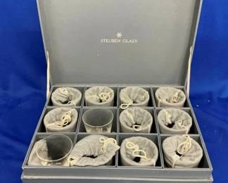 (12) STEUBEN GLASSES W/ BOX