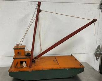 UNUSUAL WOODEN TUG BOAT 24X24