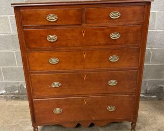 1800'S CHERRY 2 OVER 4 SHERIDEN CHEST