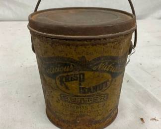 EARLY 4" KRES PEANUTS LUMMIS CO. TIN