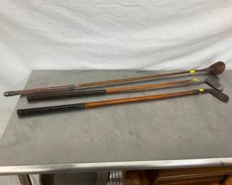 WOODEN SHAFT GOLF CLUBS