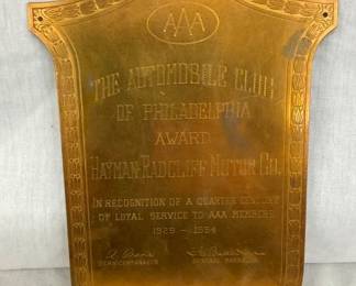 AAA THE AUTOMOBILE CLUB WALL PLAQUE 7X9