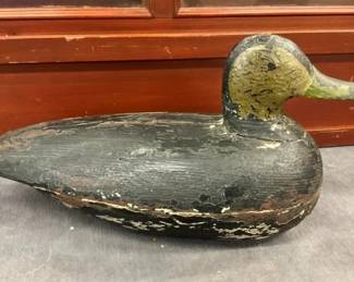 EARLY WOODEN DUCK DECOY 14X8