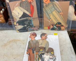 EARLY CUT OUT PAPER DOLLS