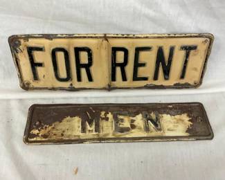 10" AND 12" FOR RENT, MEN SIGNS