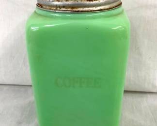 RARE JADIT FIREKING COFFEE JAR W/ LID