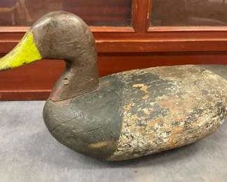 EARLY WOODEN DUCK DECOY 18X10